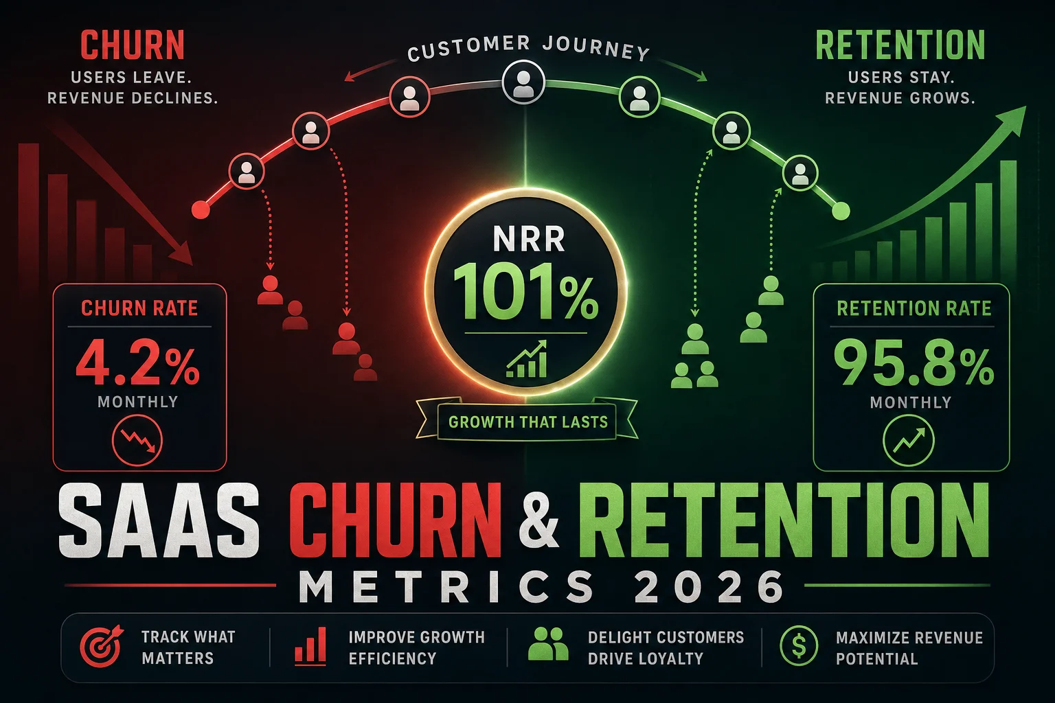 SaaS churn and retention metrics 2026 dashboard